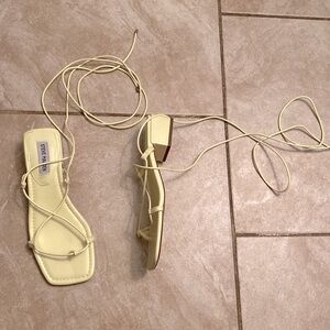 Steve Madden Yellow Strappy Sandals